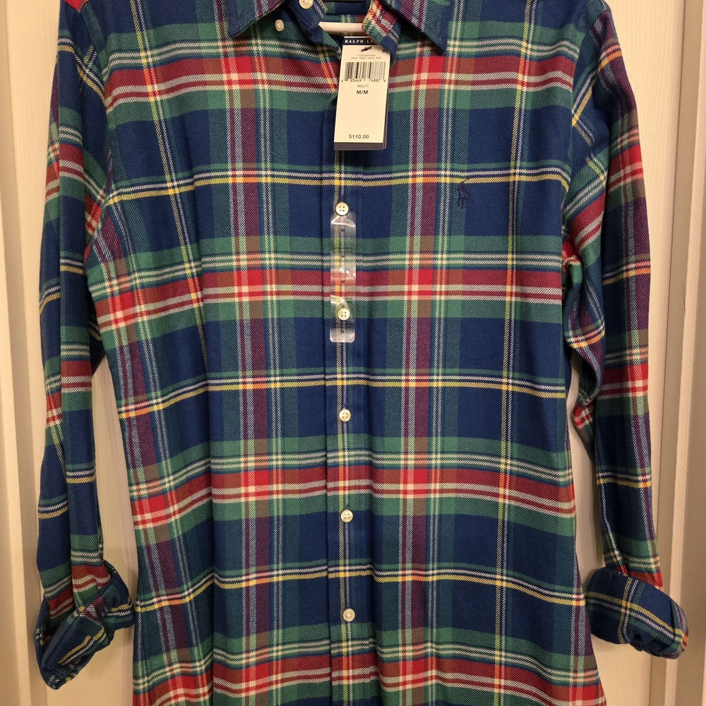❤️NWT Men's Ralph Lauren Flannel Shirt